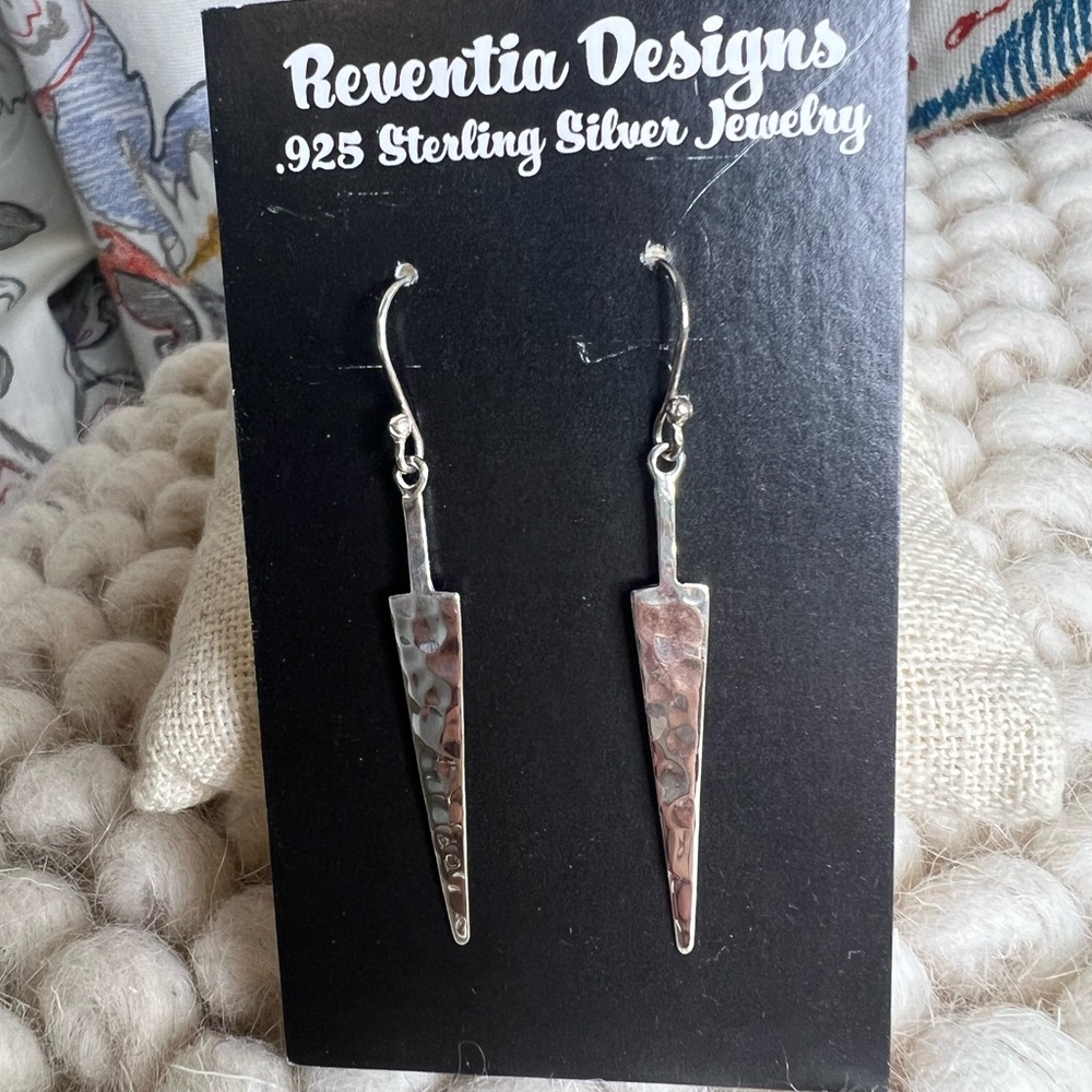 Reventia Designs Sterling Silver Arrow/Triangle Shape Earrings